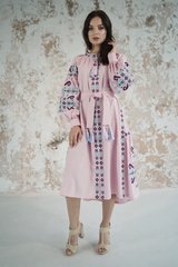 Розовое платье Красота с вышивкой для женщин (PL-036-179-L), 42