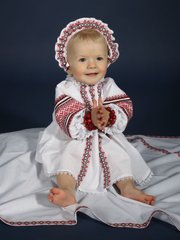 Очаровательный набор для крещения с украинским орнаментом для маленького ангелочка или принцессы (nxk-1-35-d)