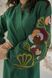 Вышитое женское зеленое платье Цветочная ветвь (PL-029-094-L), 42