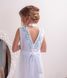 Вишита біла з блакитною вишивкою сукня для дівчинки Квіткова гармонія (PLd-103-027-G), 152