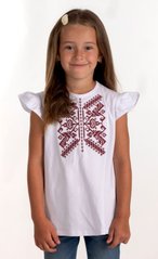 Вишита футболка для дівчинки (FM-6016), 152, бавовна