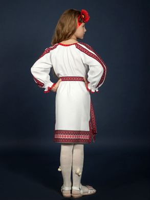 Узорчатое платье в национальном стиле в красном цвете из рубашечной ткани для девочек и девушек (gp-77-78), 26