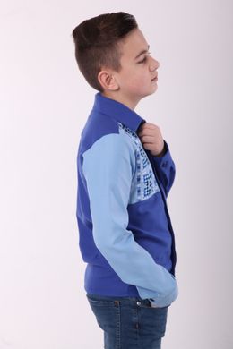 Вишиванка для хлопчика синього кольору "Райдуга" (SRd-454-123-О), 116