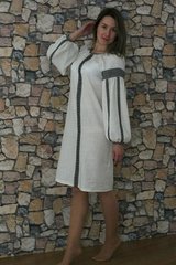 Орнаментована сіра сукня "Спогад" із мальви для жінок (PL-036-501-М), 42