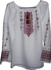 Вишита сорочка жіноча - Білий Льон - ручна робота (GNM-00113), 42