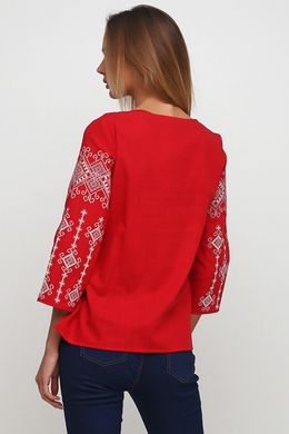 Сорочка червона з білою вишивкою жіноча (М-233-8), 44