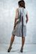 Лляна сіра сукня з вишивкою "Звуки літа" для жінок - великі розміри (PL-005-056-L-gry), 42