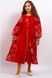 Етно-сукня "Розкіш-2" із натурального льону червоного кольору з вишивкою для дівчаток (PLd-120-150-L-red), 122