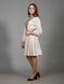 Світло-бежева сукня з контрастною вишивкою в українському стилі для жінок (gpv-31-03), 40, льон, тіар
