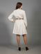 Світло-бежева сукня з контрастною вишивкою в українському стилі для жінок (gpv-31-03), 40, льон, тіар