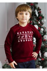 Kрасный свитер с оленями для мальчиков (FM-0225), 110, хлопок