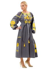Сукня “Цвітана” сіра (AM-1083)