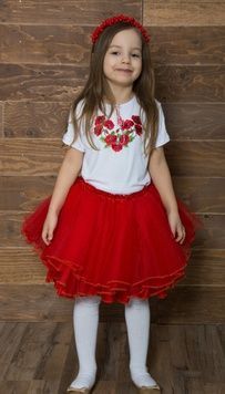 Футболка-вишиванка для дівчинки "Маковое поле" (LS-96211401-92), 92, віскоза