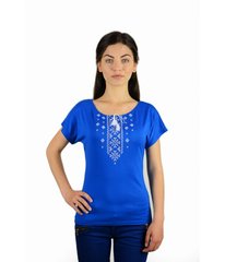 Жіноча футболка синього кольору «Святкова» (М-707-17), XS