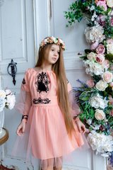 Вишите коралове плаття Фея для дівчинки (OS-0048), 3 года, габардин