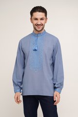 Красивая мужская рубашка с длинными рукавами (chsv-54-01), 40, лен
