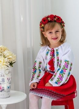 Вишиванка для дівчинки (OS-5944), 4 роки, домоткане полотно