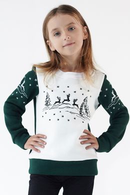 Різдвяний світшот для дівчаток з оленями (UKRS-6614), 110, трикотаж