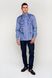 Чоловіча вишита сорочка з настрочними планками джинс UKR-1185, 58, льон