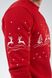 Різдвяний червоний світшот для чоловіків з оленями (UKRS-9916), S, трикотаж
