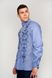 Чоловіча вишита сорочка з настрочними планками джинс UKR-1185, 58, льон