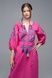 ЖІНОЧА ВИШИТА СУКНЯ PINK UKR-4229, L | 48, льон