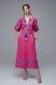 ЖІНОЧА ВИШИТА СУКНЯ PINK UKR-4229, L | 48, льон
