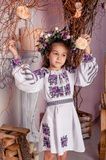 Вишите плаття Розкіш для дівчинки (OS-0239), 4 роки, домоткане полотно