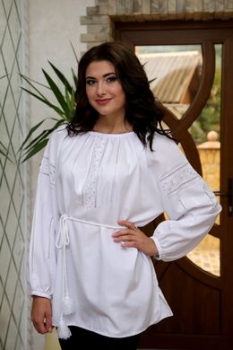 Полтавська жіноча вишита блузка подовжена (GNM-00029), 38