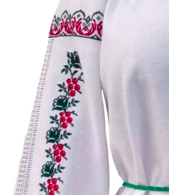 Вишита сорочка жіноча Червона Калина - ручна вишивка (GNM-00317), 42, домоткане полотно