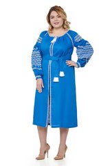 Жіноча синя сукня Мавка (СЖ-81 д/р миди), 42