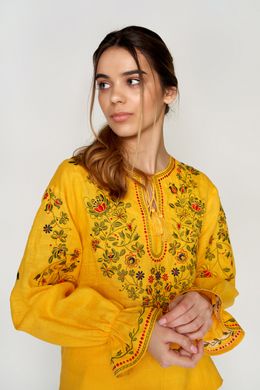 Жіноча вишита блуза Yellow UKR-5203, XL, льон