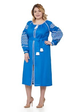 Жіноча синя сукня Мавка (СЖ-81 д/р миди), 42