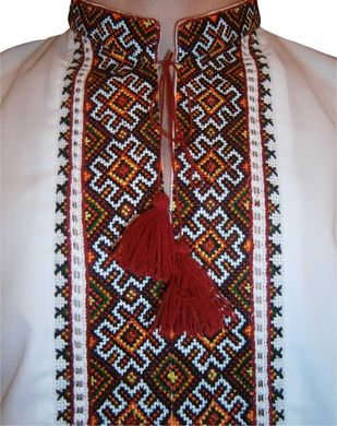 Вышитая сорочка мужская Галицкая - ручная вышивка (00022), 42