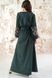 Вышитое женское изумрудное платье Вдохновение (PL-050-087-Ks), 40