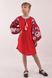 Вышитое платье красного цвета для девочки "Левада" (PLd-119-178-L), 152