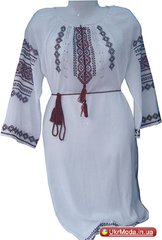 Женское вышитое платье льняное (00117), 42