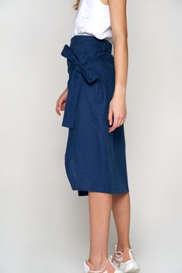 Женская юбка морская волна UKR-7104, L, льон
