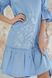 Вишите жіноче блакитне плаття Квіткове полум'я (PL-001-084-L), 42