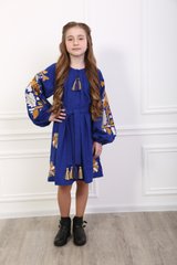 Вишите плаття електрик для дівчинки Магія (PLd-133-175-L), 116, льон