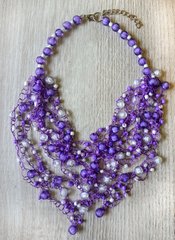 Фиолетовые бусы ручной работы для девочек и женщин (OS-2401)