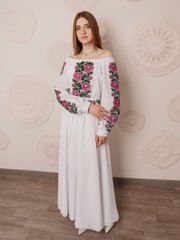 Неймовірно красива і ніжна жіноча сукня з вишивкою (gpv-86-01), 40, льон, тіар