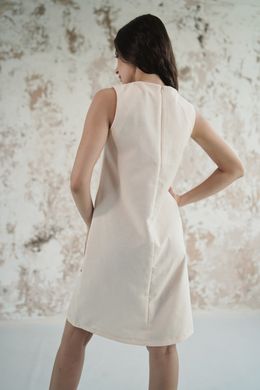 Вишита молочна сукня Зоряне сяйво з квітковою вишивкою для жінок (PL-004-058-О), 42
