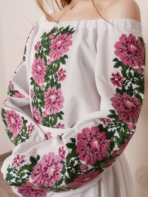 Неймовірно красива і ніжна жіноча сукня з вишивкою (gpv-86-01), 40, льон, тіар