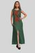 Жіноча вишита сукня без рукава Green 1 UKR-4174, L, льон
