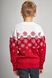 Вязаный красный свитер Снежинки для мальчика (UKRS-6625), 122, шерсть, акрил