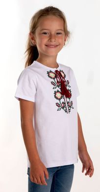 Вишита футболка для дівчинки (FM-6019), 152, бавовна