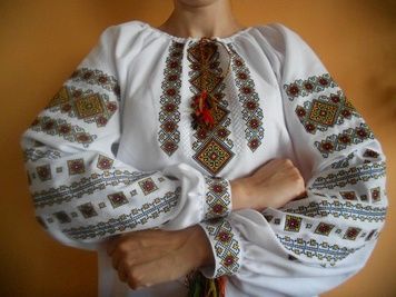 Розписна вишиванка із домотканого полотна з геометричним орнаментом для жінок (GNM-01621), 40, поплін