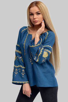 Жіноча вишиванка блуза Blue 2 UKR-5185, XXL