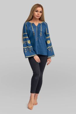 Жіноча вишиванка блуза Blue 2 UKR-5185, XXL